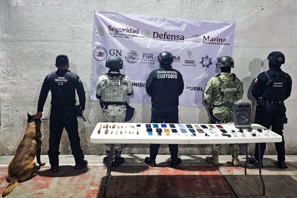 Realizan SSP, Ejército y Guardia Nacional operativo en penal de Tecamachalco