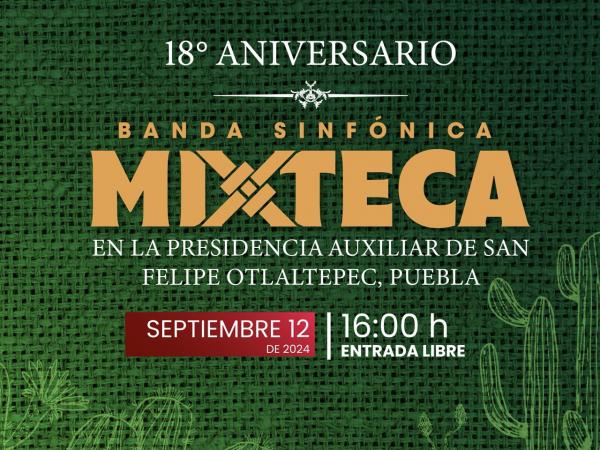 Con concierto Banda Sinfónica Mixteca celebrará 18 años de trayectoria