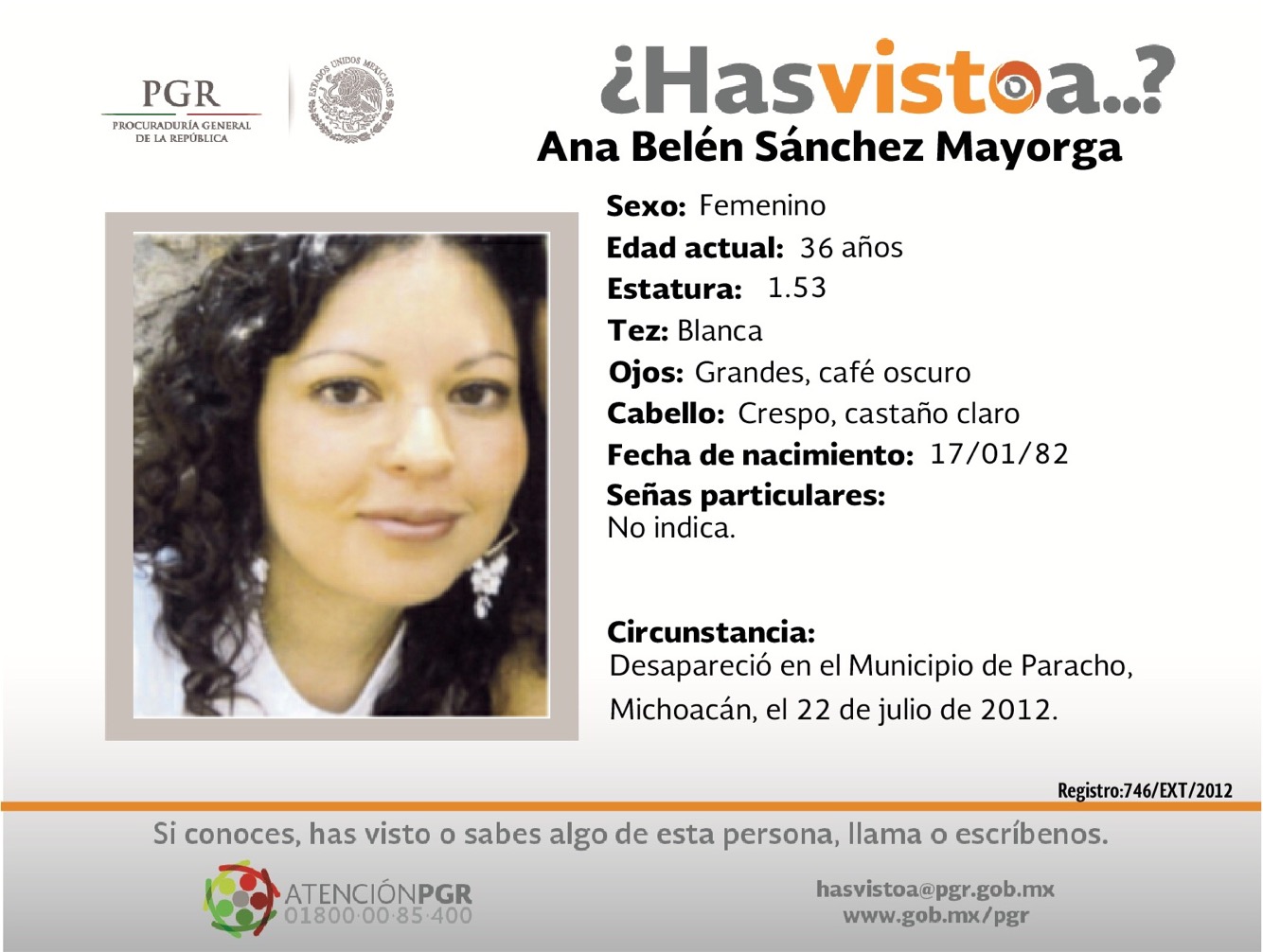 #SeBusca Ayúdanos a localizar a Ana Belén 