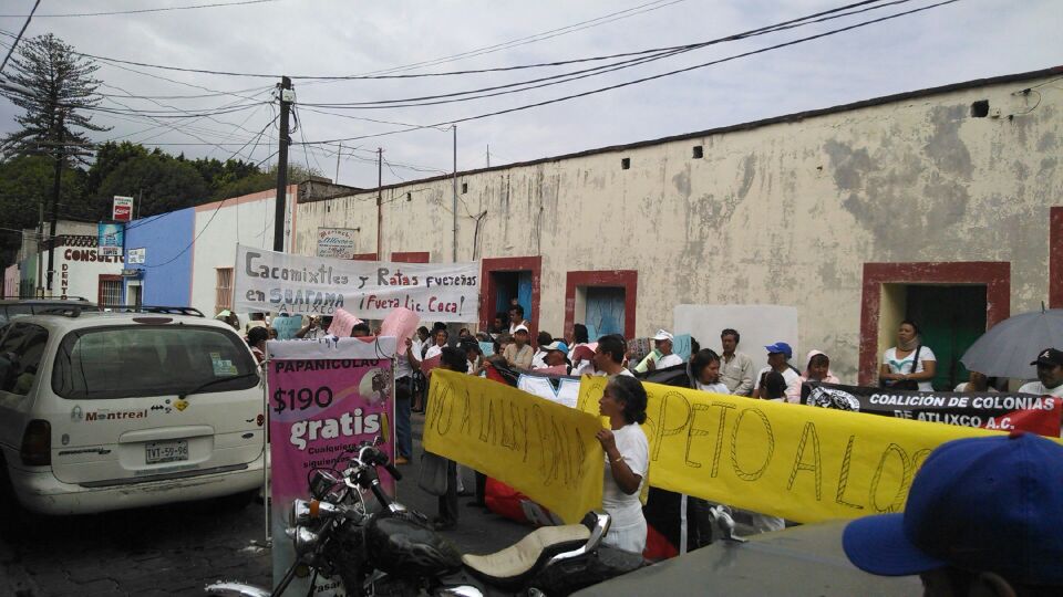 Protestan colonos de Atlixco; ahora contra la Ley Bala