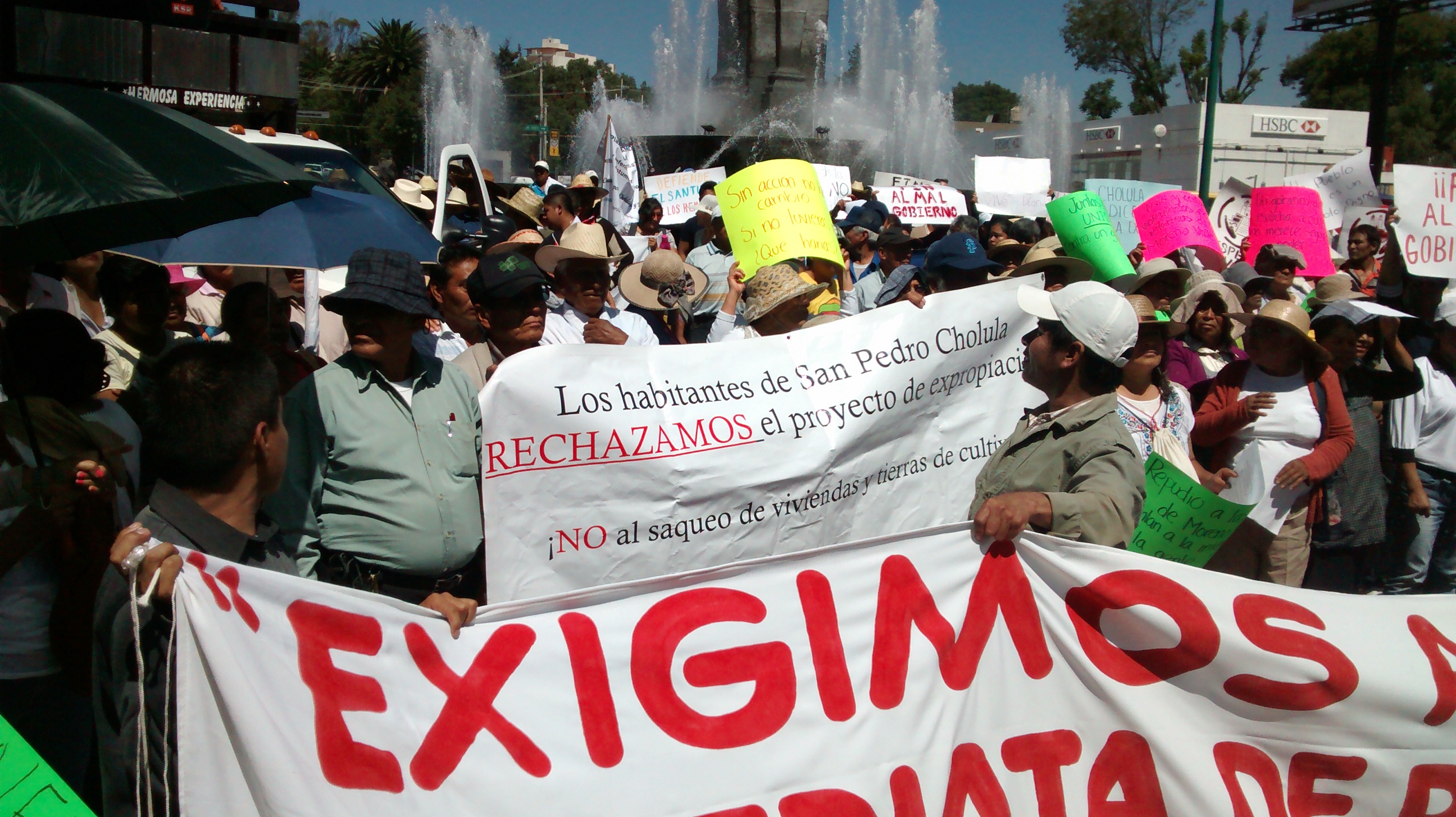 Respaldan las cholulas marcha contra Moreno Valle en Puebla