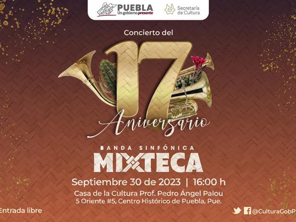 Banda Sinfónica Mixteca festejará 17 aniversario con concierto