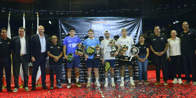 Encabezan Cedillo y el gobernador Céspedes premiación de la final del Torneo A1 Pádel Puebla 2024
