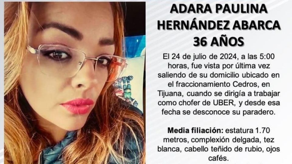 Encuentran cuerpo sin vida de Adara Paulina conductora de Didi en Tijuana