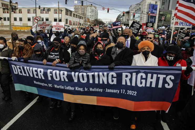 Familia de Luther King marcha para pedir al Senado de EEUU que proteja voto