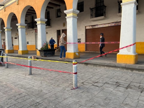 Clausuran parques y portales en Acatzingo ante contingencia 