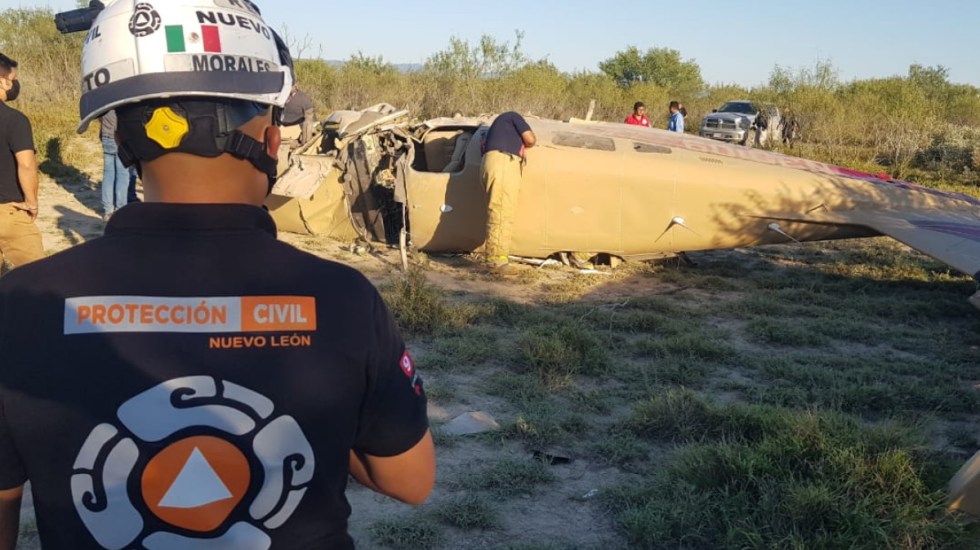 Se desploma aeronave en Nuevo León; reportan un herido