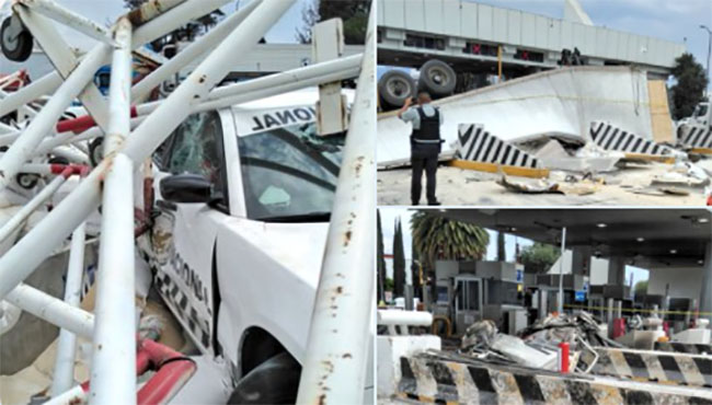 VIDEO Tráiler embiste a 10 autos en la caseta San Marcos de la México-Puebla; hay dos muertos