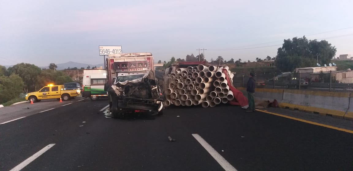 Choque provoca tránsito lento en la México-Puebla