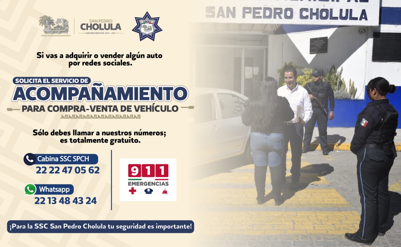 Cholula ofrece acompañamiento para la compraventa de autos