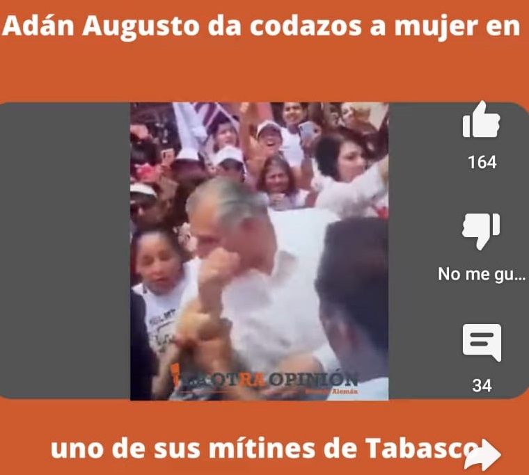 Adán Augusto suelta codazos en un mitin de Tabasco