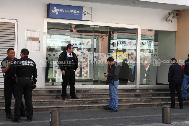 Hacen boquete a Inbursa para robar en pleno Centro Histórico