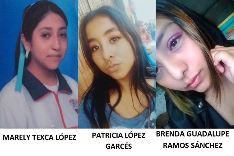 Buscan a tres adolescentes desaparecidas en Puebla y Cholula