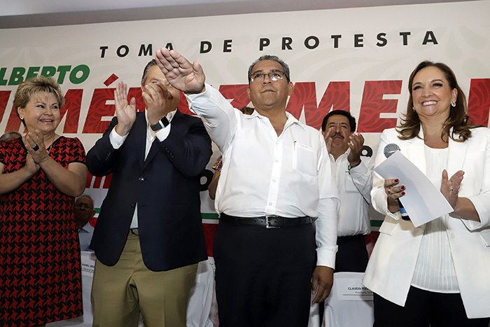 Jiménez Merino toma protesta como candidato de la mano de Marín