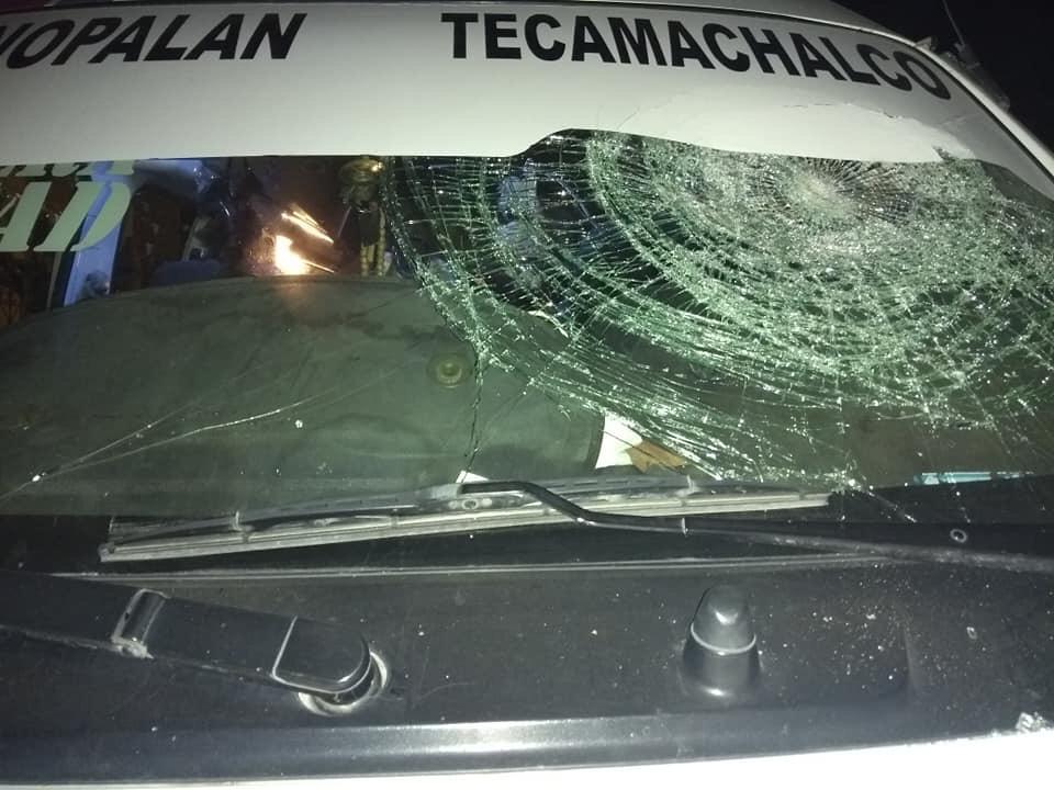 En tránsito sujetos agreden unidad del transporte público en Quecholac