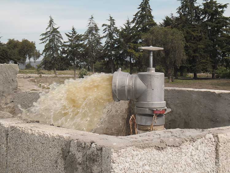 Campesinos de Toluquilla utilizan aguas residuales para riego