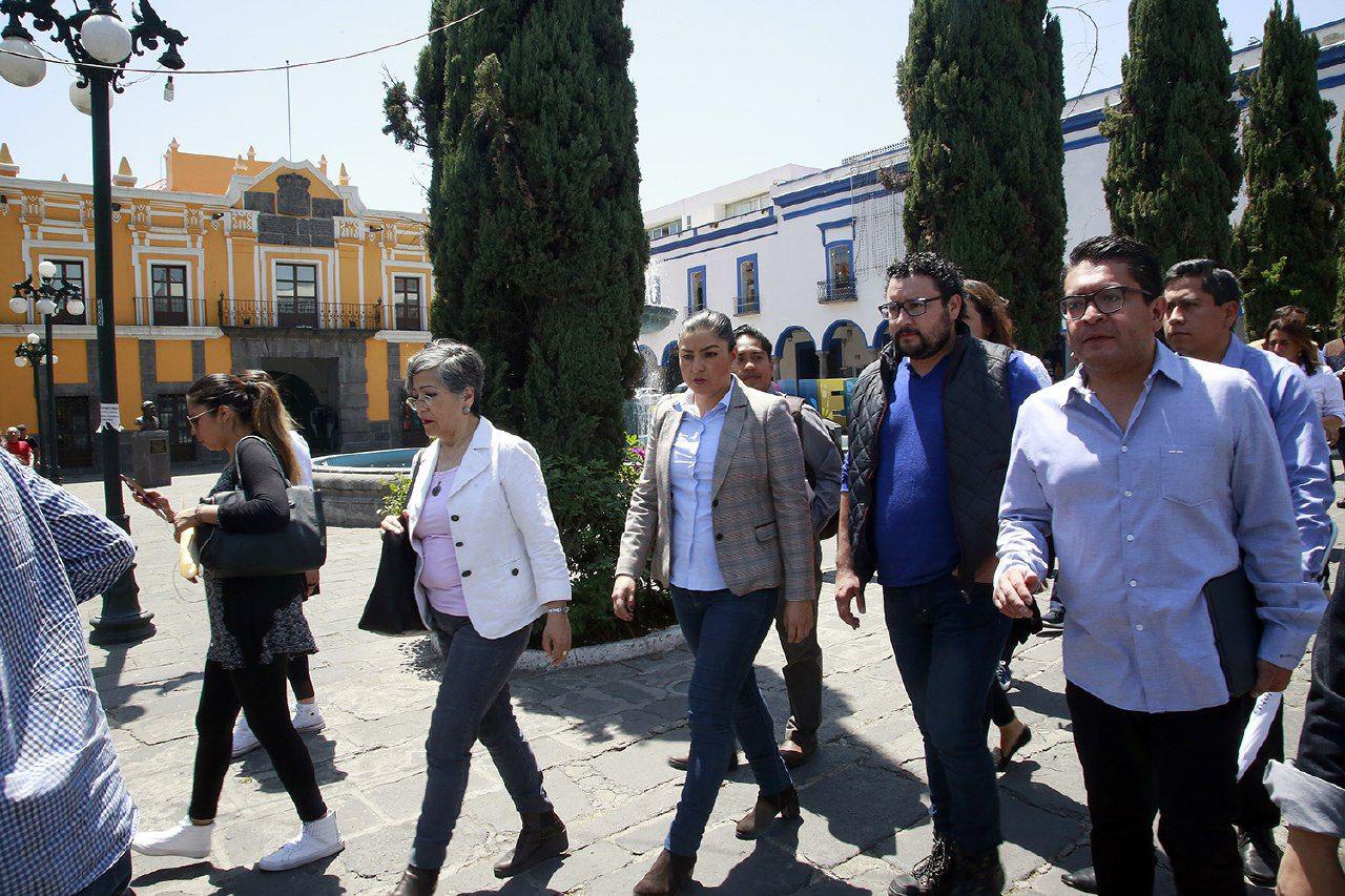 Rivera realiza recorrido con directivos de Agua de Puebla
