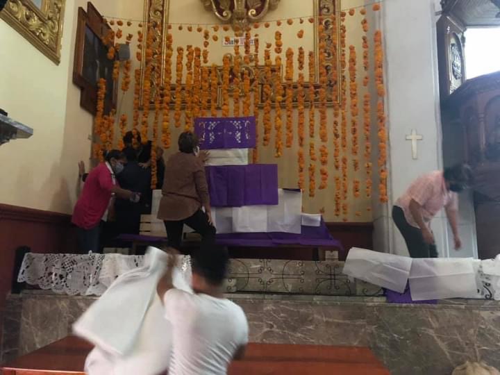 Prepara comunidad agustina de Atlixco ofrenda para caídos por covid