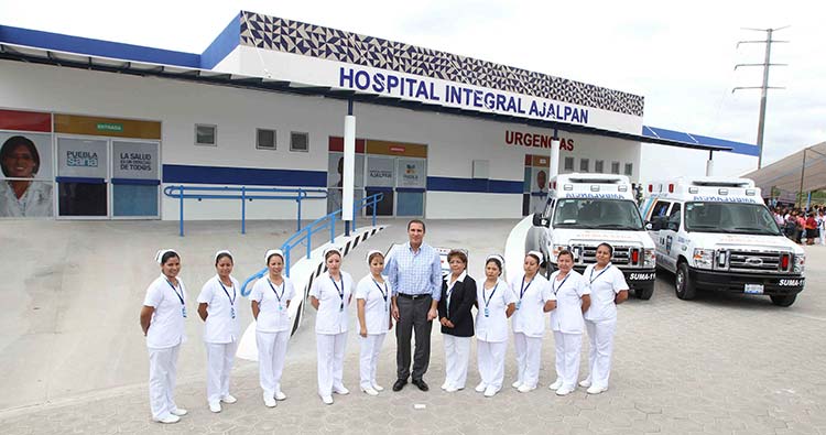 Entrega RMV rehabilitación del Hospital Integral de Ajalpan