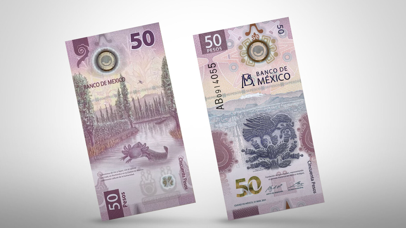 Billete de 50 pesos de México, el mejor del año