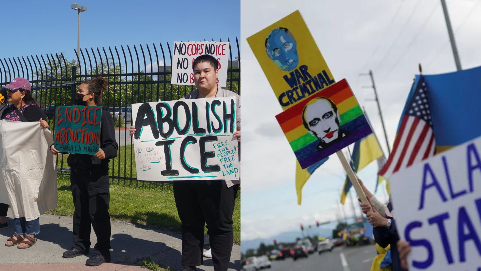 Por encuentro de Trump y Putin, registran movilizaciones masivas en Alaska