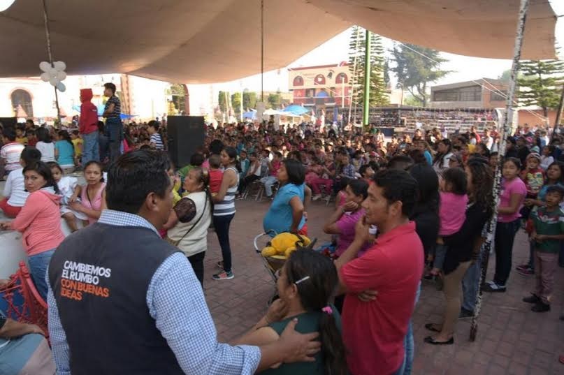 Edil de Xoxtla monta evento para Huepa y festejan a niños 