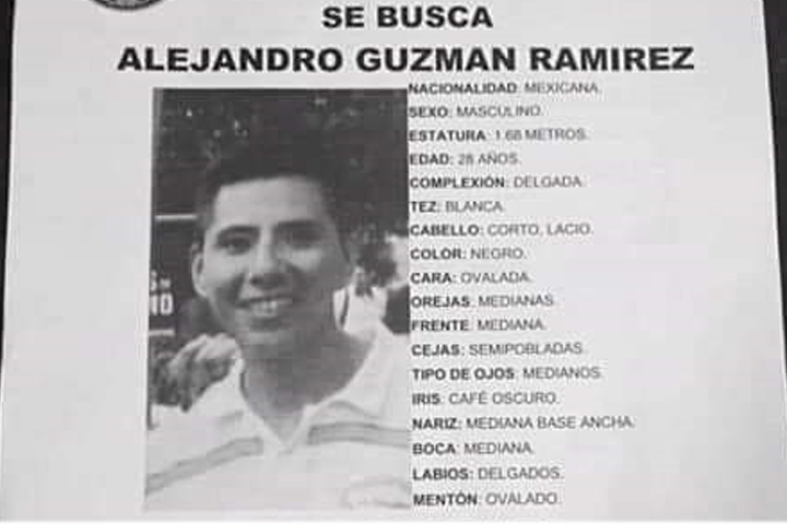 Piden ayuda para localizar a Alejandro Guzmán