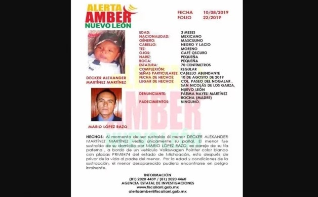 Roban bebé tras asesinar a su padre en una riña
