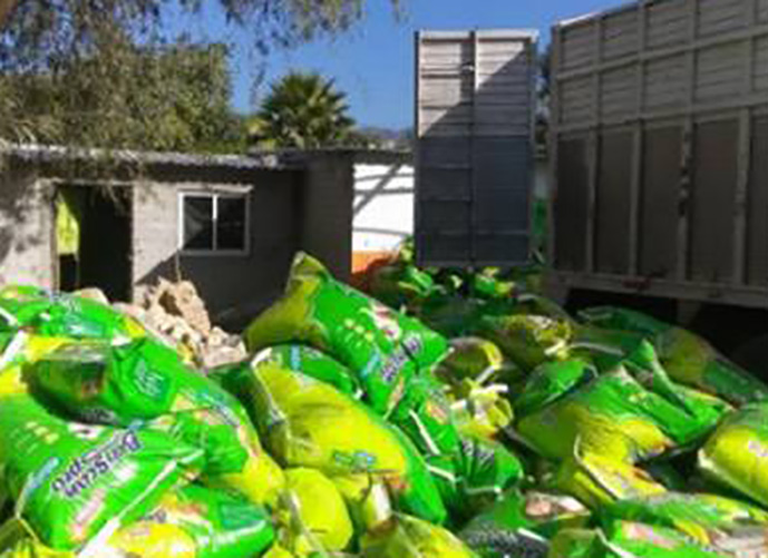 Recuperan 600 bultos de alimento para perro robado