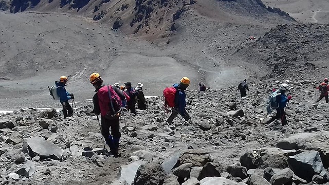 Cuatro alpinistas se accidentan en el Citlatepetl