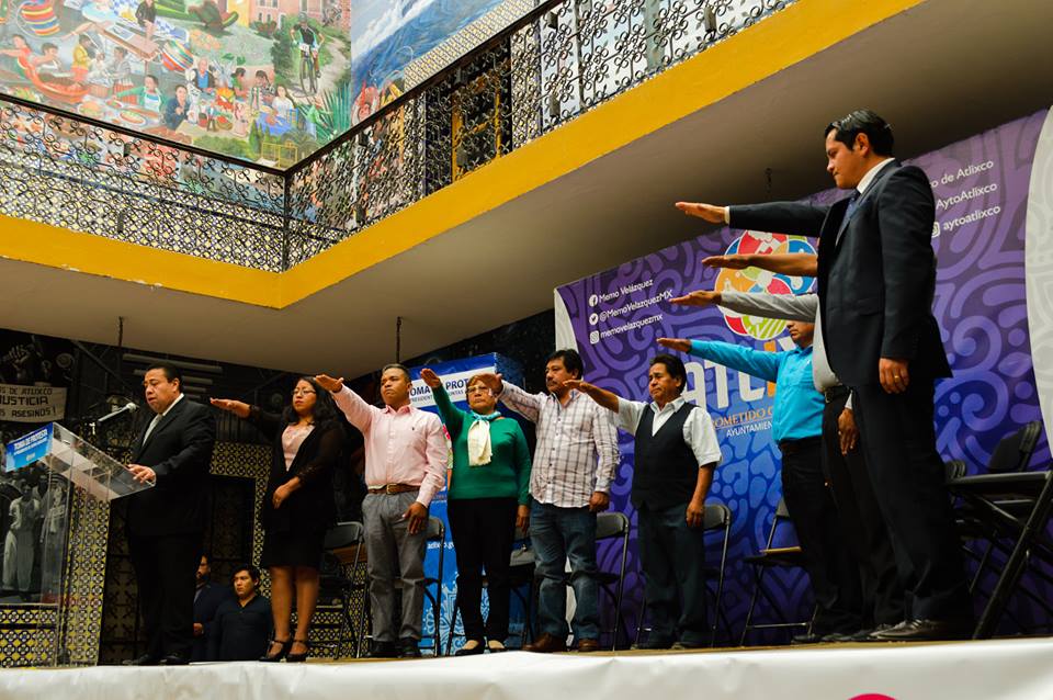 Ediles auxiliares de Atlixco toman protesta
