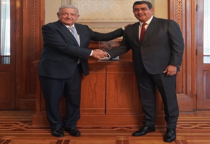 Pactan AMLO y Céspedes agenda común para Puebla