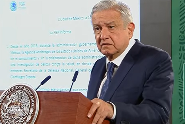 VIDEO AMLO respalda decisión de FGR sobre caso Cienfuegos