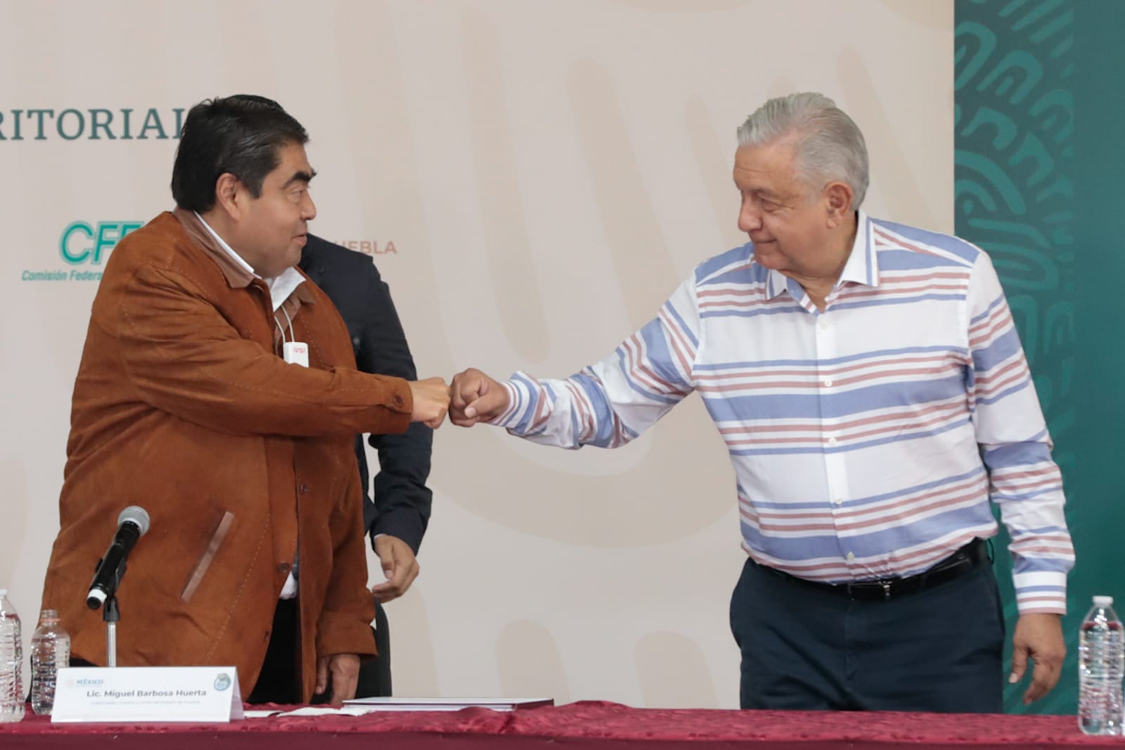 Destaca MBH ante AMLO inversión de 250 mdp en rehabilitación tras paso de Grace 