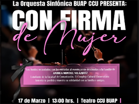 Orquesta Sinfónica BUAP recaudará fondos para Andrea con concierto