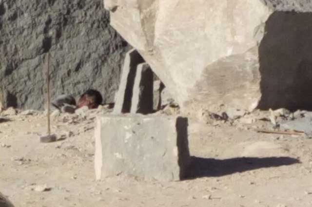 Aplastado por una roca, muere trabajador de cantera en Amozoc