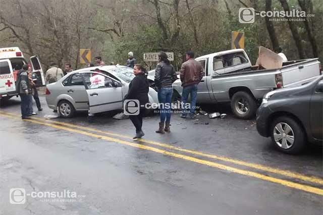 Ana Tere sufrió luxación, hematomas y golpes por choque