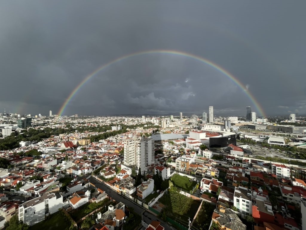 Esperaban un temblor pero fue un arcoíris lo que sorprendió a Puebla este 19S