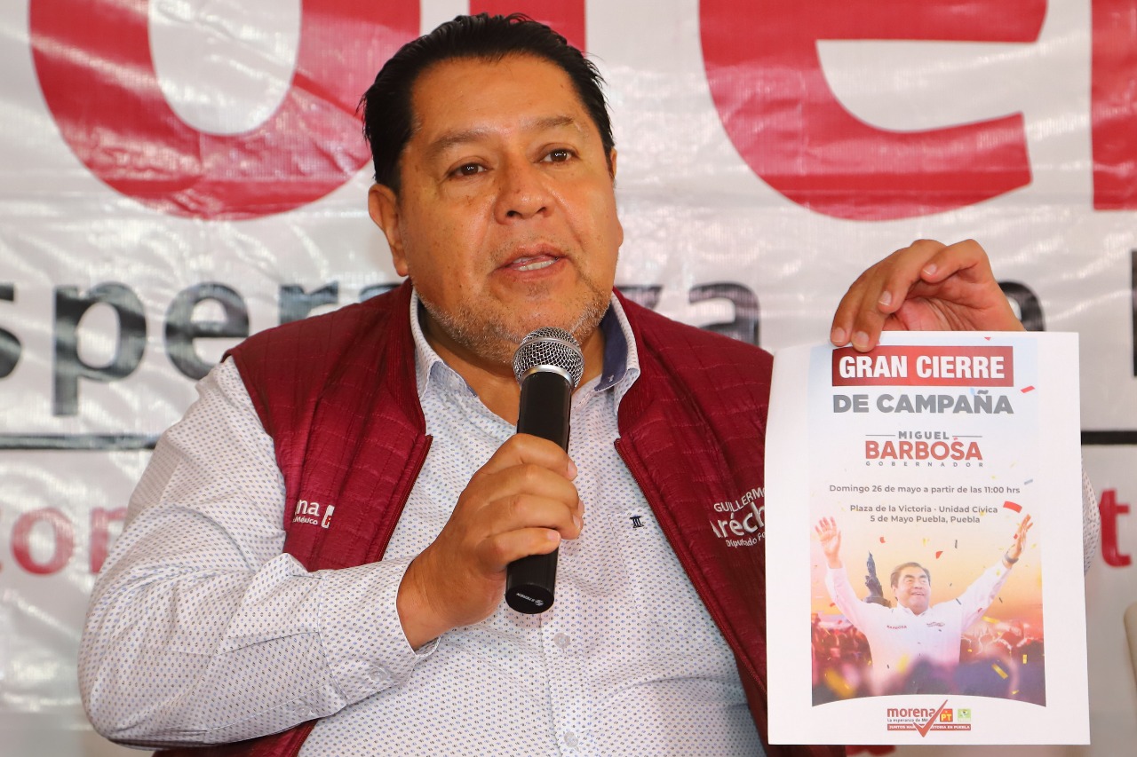 Líderes de Morena, PT y PVEM cerrarán campaña con Barbosa