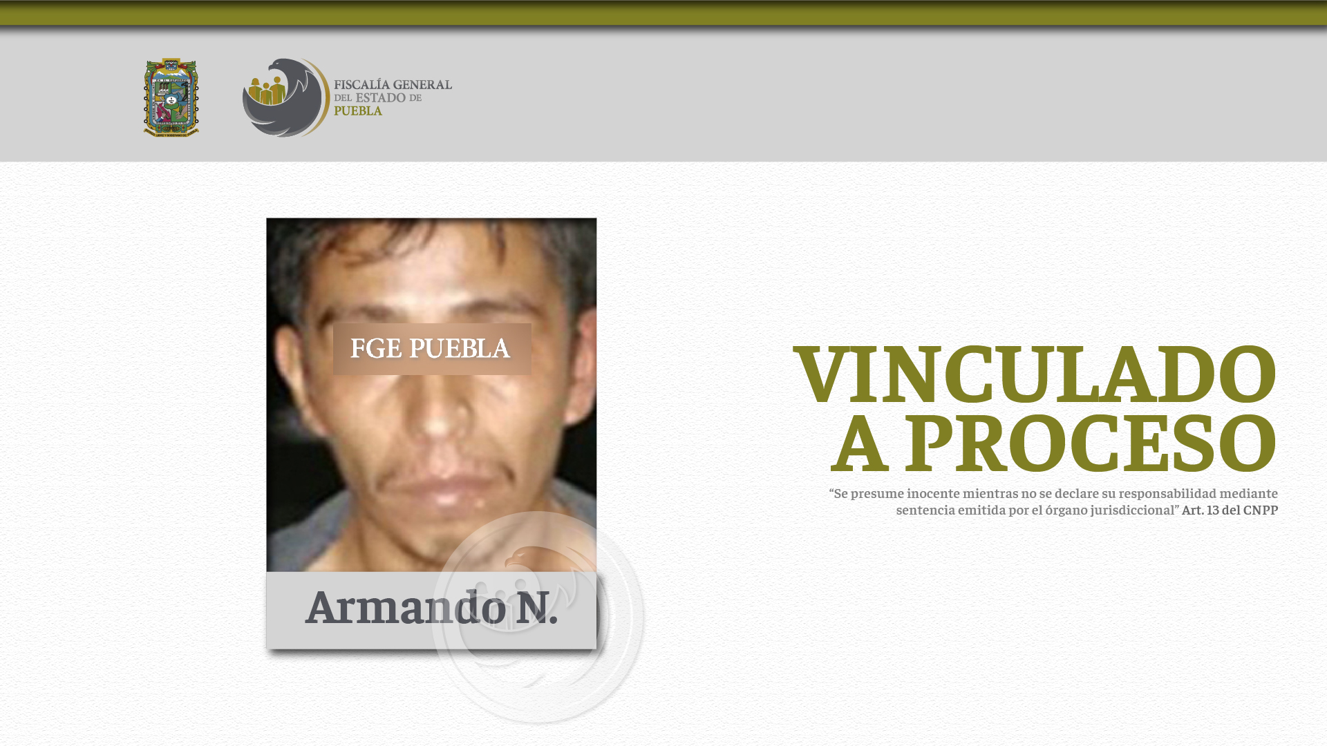 Vinculan a proceso a Armando por abuso sexual de menor en Cuetzalan