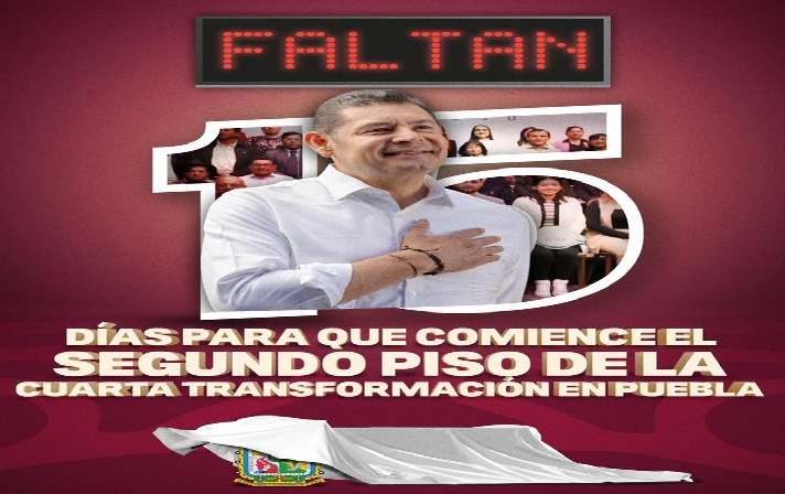 Armenta está a 15 días de rendir protesta como gobernador de Puebla