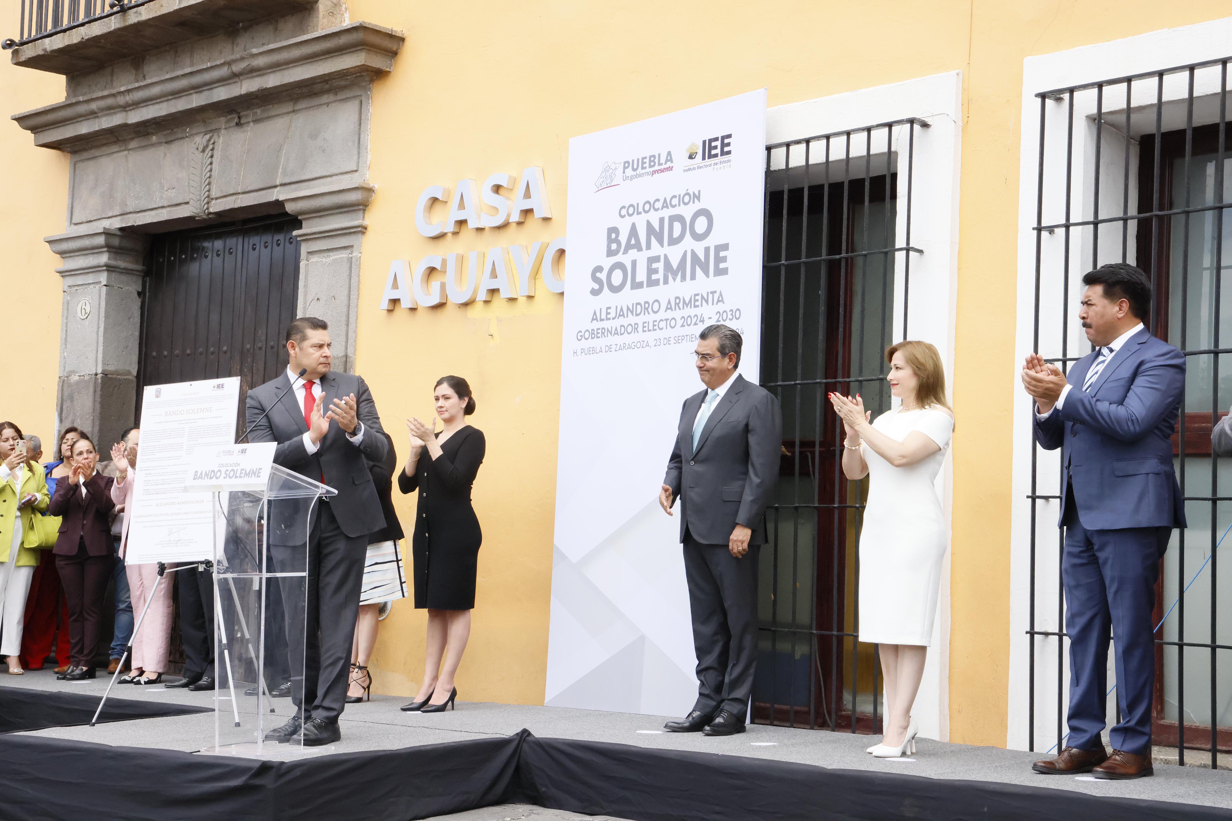Vamos a honrar los principios de la transformación, para pensar en grande por Puebla: Armenta