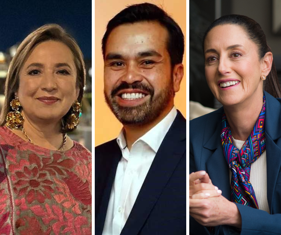 Sheinbaum, Gálvez y Máynez arrancan campañas por la presidencia