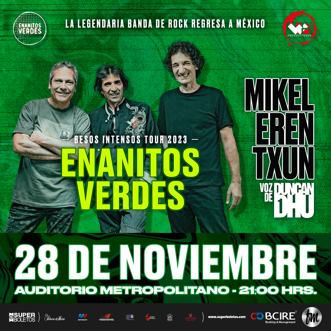 Enanitos Verdes y Mikel Erentxun se presentarán en Puebla