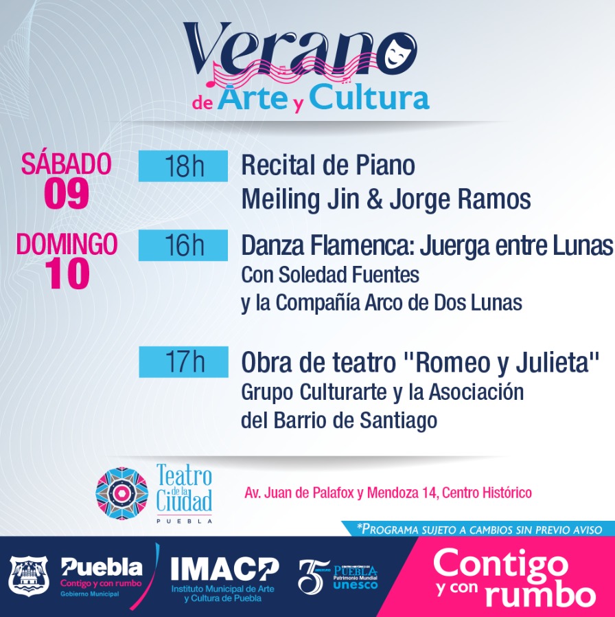 Ofrecen arte y cultura para estas vacaciones de verano en Puebla capital