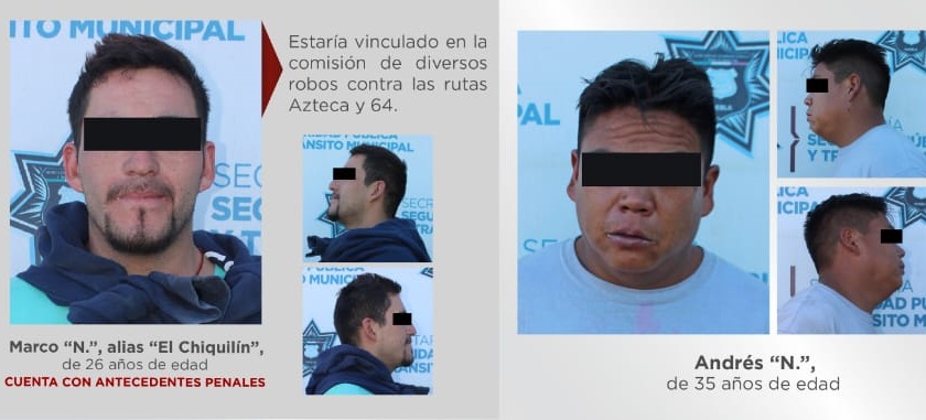 Detienen a El Chiquilín y su cómplice por robo a la ruta 64