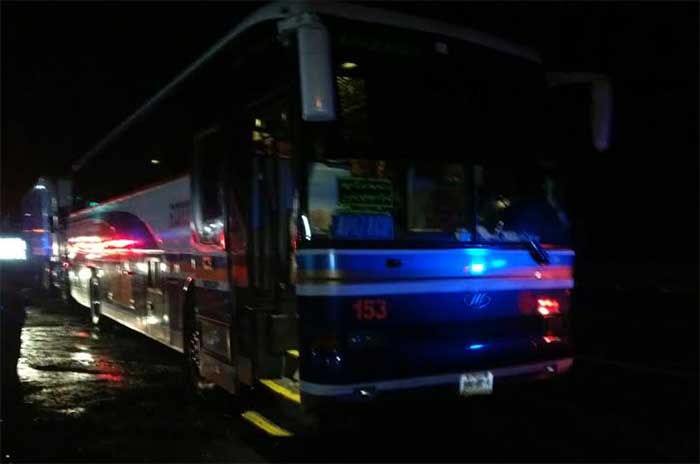 Un lesionado por asalto a autobús de pasajeros en la México-Puebla