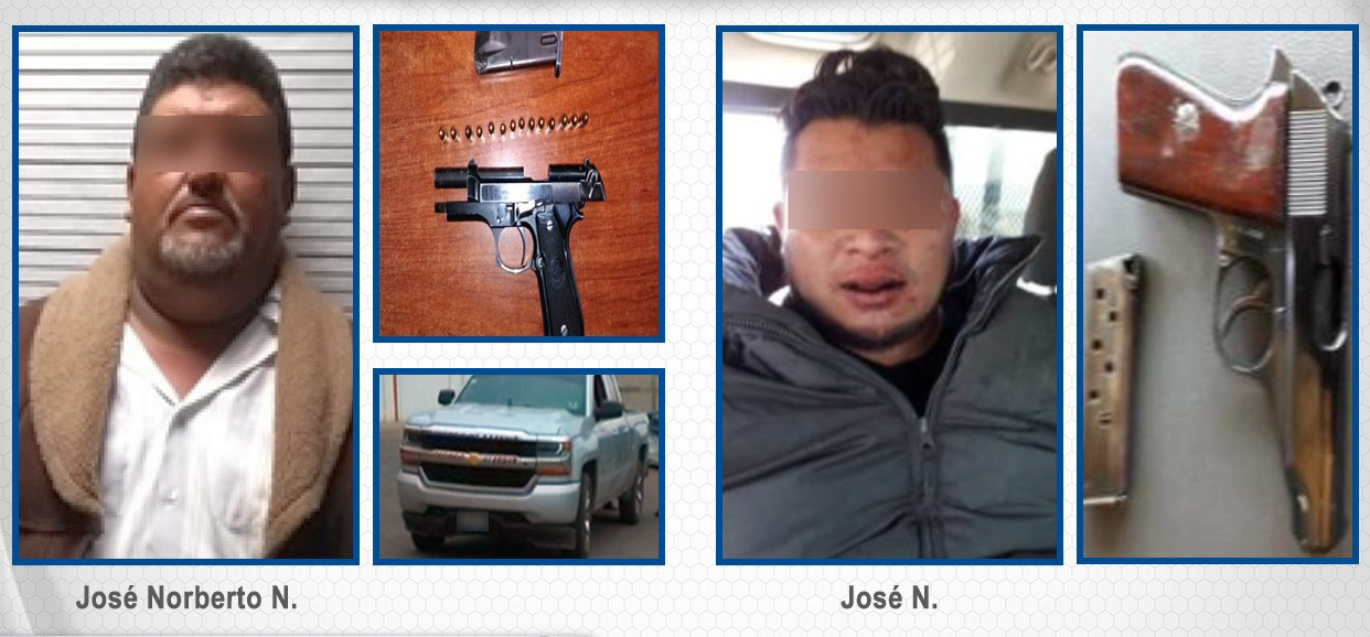 Aseguran a dos hombres en posesión de armas de fuego en Chignahuapan
