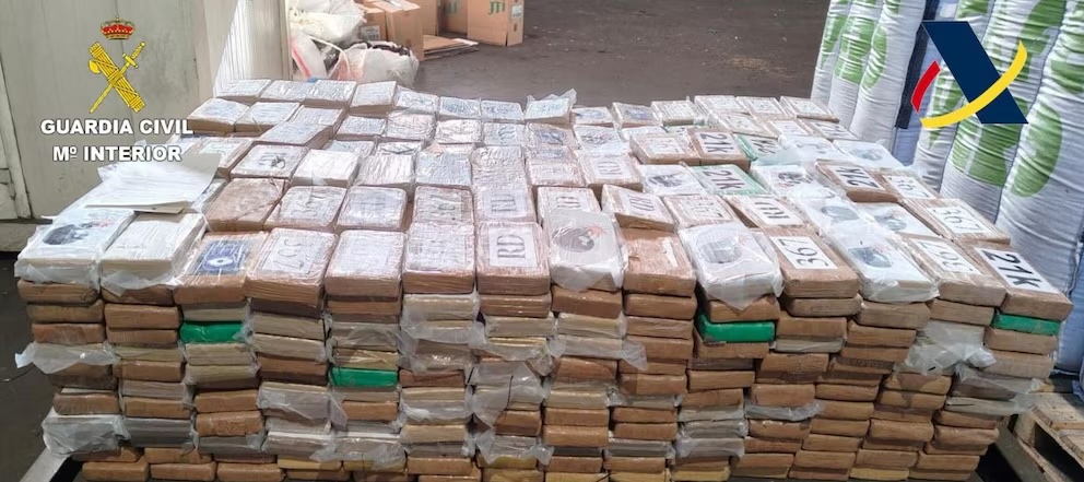 Aseguran en España una tonelada de cocaína que iba de México hacia Israel
