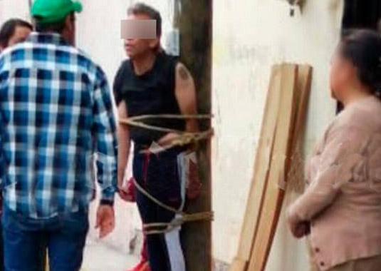 Ladrón se salva de ser linchado en San Baltazar Campeche